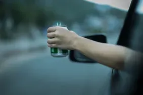 Beer outside of driver's window