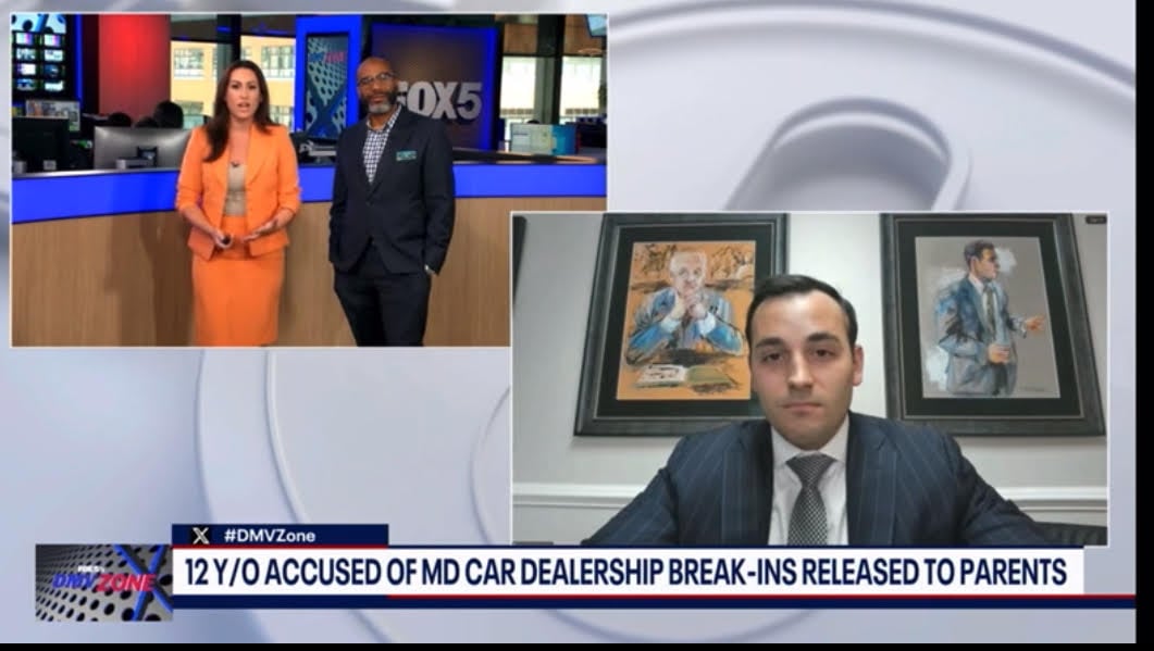 Max Frizalone on Fox 5 DMV Zone discussing juvenile car dealership break-in case
