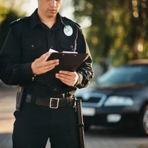 Police Officer writing citation